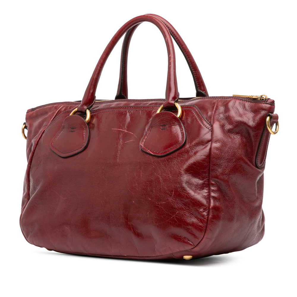 Pre-Loved Prada Vitello Shine Satchel - Picture 2 of 11